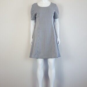 Vintage 60's Blue Houndstooth Dress